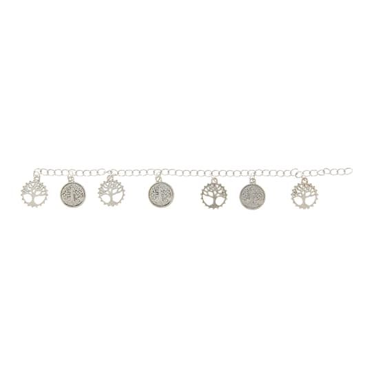 12 Pack: Silver Tree of Life Metal Beads, 15mm by Bead Landing™